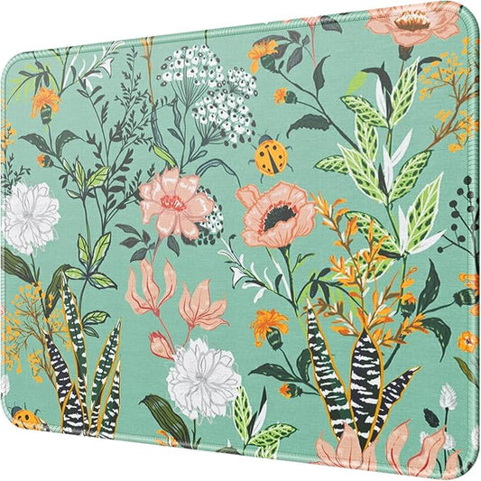 MROCO Mouse Pad [30% Larger] with Anti-Fray Stitched Edges, Premium-Textured Waterproof Surface, Non-Slip Rubber Base, Computer Mouse Mat for Laptop, Office & Home, 8.5 x 11 in, Garden Whispers