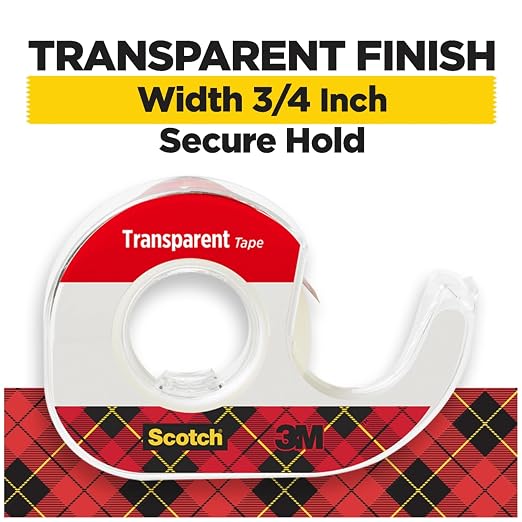 Scotch Transparent Tape, 3/4 in x 250 in, 2 Rolls (Pack of 5)