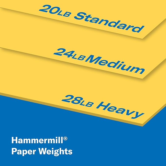 Hammermill Colored Paper, 20 lb Goldenrod Printer Paper, 11 x 17-1 Ream (500 Sheets) - Made in the USA, Pastel Paper, 102160R