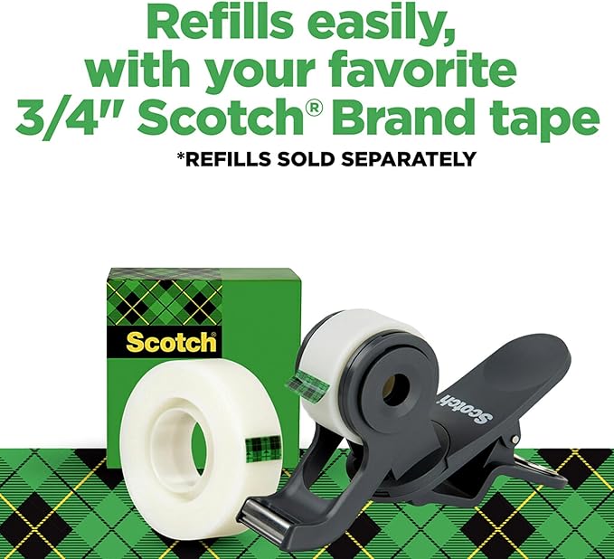 Scotch Desktop Tape Dispenser, Great for Gift Wrapping, 1 Dispenser (C19-CLIP-CCW)