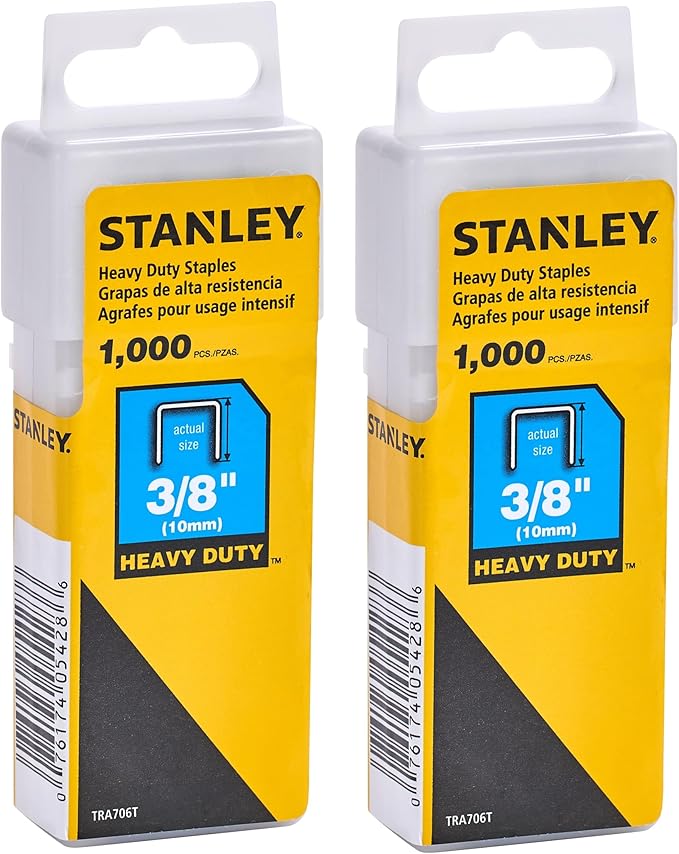 Stanley Sharpshooter Staples TRA706T 3/8 Inch Leg Length, 1000/Box, Pack of 2