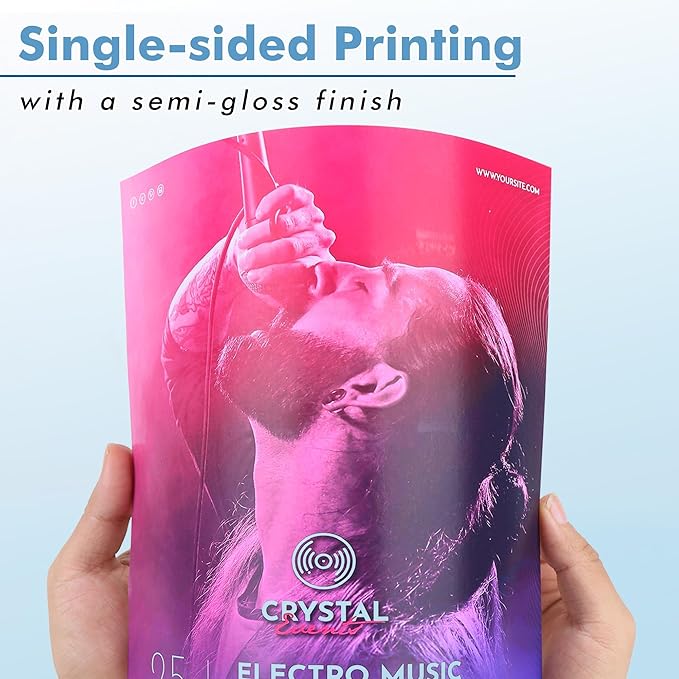 Koala Semi-Gloss Photo Paper 8X10 Inches 100 Sheets for Inkjet and Laser Printers Use DYE INK 48LB 180gsm Professional Paper
