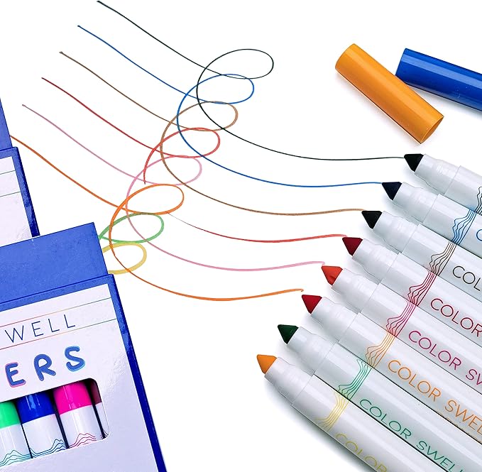 Color Swell Washable Bulk Markers 72 Packs 8 Count Vibrant Colors 576 Total Markers Bulk Perfect for Teachers, Kids and Classrooms