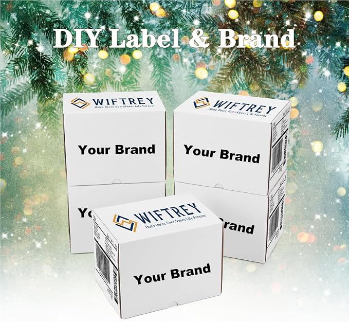 WIFTREY 8x6x6 inches White Shipping Boxes set of 25, Small Corrugated Cardboard Box for Packaging Small Business, Mailing, Moving
