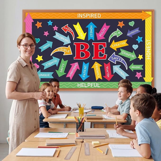 Affirmation Station Bulletin Board Set Motivational Sayings Accents Classroom Decorations Colorful Growth Mindset Bulletin Board Arrow Sign Cutouts for Back to School Classroom Chalkboard Wall Decor