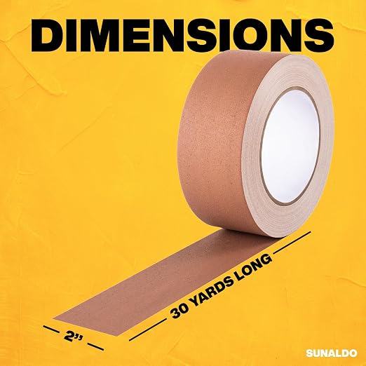 Gaffers Tape (2"x30 yards) Heavy Duty, Easy Rip, No Residue | Brown | Professional Grade Floor Tape for Electrical Cords, Matte Finish Non Reflective, Weather Resistant