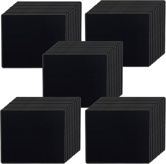 SaiTech IT 50 Pack Mouse Pad with Stitched Edges Non-Slip Rubber Base, Premium-Textured and Waterproof Mousepads Bulk, Mouse Pad for Computers, Laptop (8.66 x 7.1 Inch) - Black