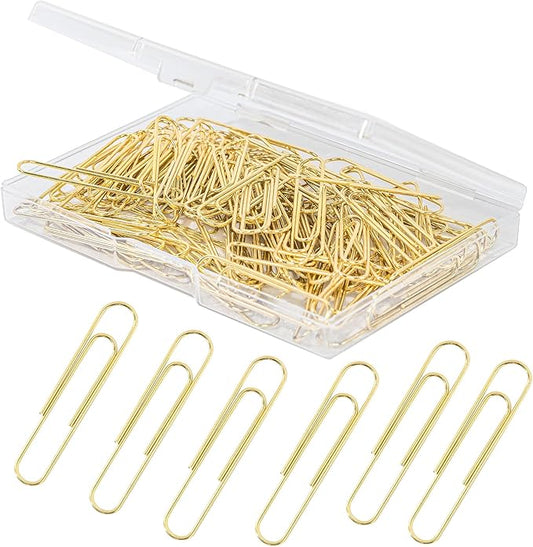 100pcs Gold Paper Clips,Large Paper Clip 2 Inch Jumbo Paperclips,Smooth Heavy Duty Clips Office Supplies Ideal for Bookmark