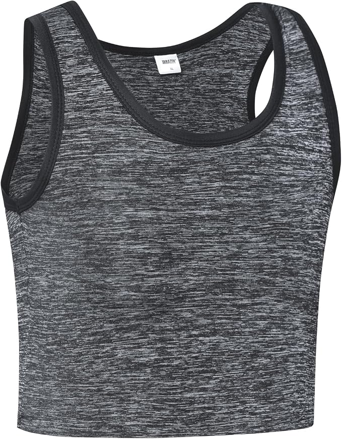 Women Transgender Tomboy FTM Pull On Closure Elastic Chest Binder Pullover Tank Top