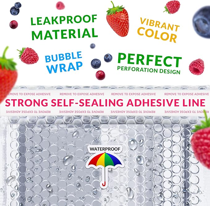 ABC PACK & SUPPLY Thermal Bubble Mailer, 8 x 11 Inch Metallic Foil Insulated Envelopes, 25 Pack Self Seal Waterproof Shipping Mailers