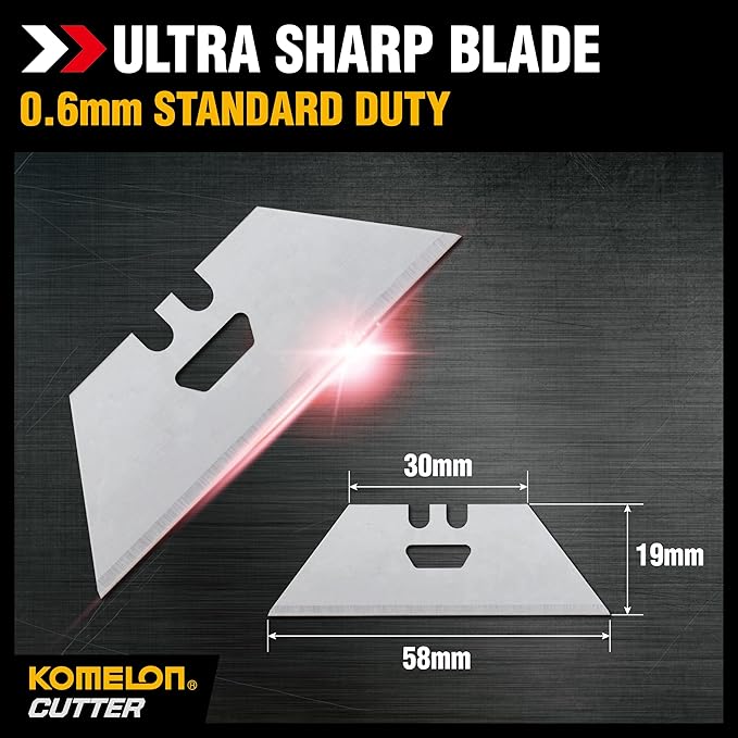 Komelon Knife & Scrapper Replacement Blades, 10 Count (Pack of 1)