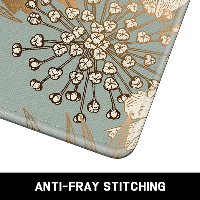 Mouse Pad, Minimalism Marble Style Computer Pad, Anti-Slip Rubber Mouse Mat with Stitched Edges for Gaming, Office, Laptop, PC, Women, 9" x 8" Thick 3 mm, Classical Flower and Bird