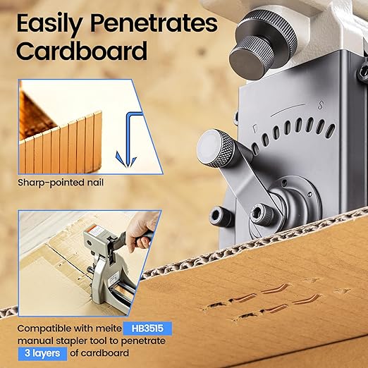 meite Carton Closing Staples 16 Gauge 1-3/8" Wide Crown 5/8" Leg Copper-Coated Carton Staples for Pneumatic or Manual Box Stapler Gun - Cardboard Closer Packaging (10,000PCS)