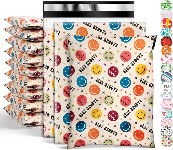 Oududianzi Poly Mailers 6x9, 100Pack Shipping Bags, Fashion Shipping Envelopes, Plastic Packaging Bags, Self-Seal Polymailers, Mailing Poly Bags for Business, Clothing