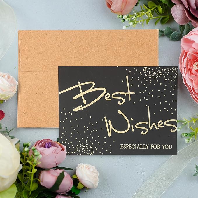 Granhoolm 50 Pack Envelopes - 5x7 for Invitations & Greeting Cards - Peel & Press, Ideal for Weddings (Kraft)