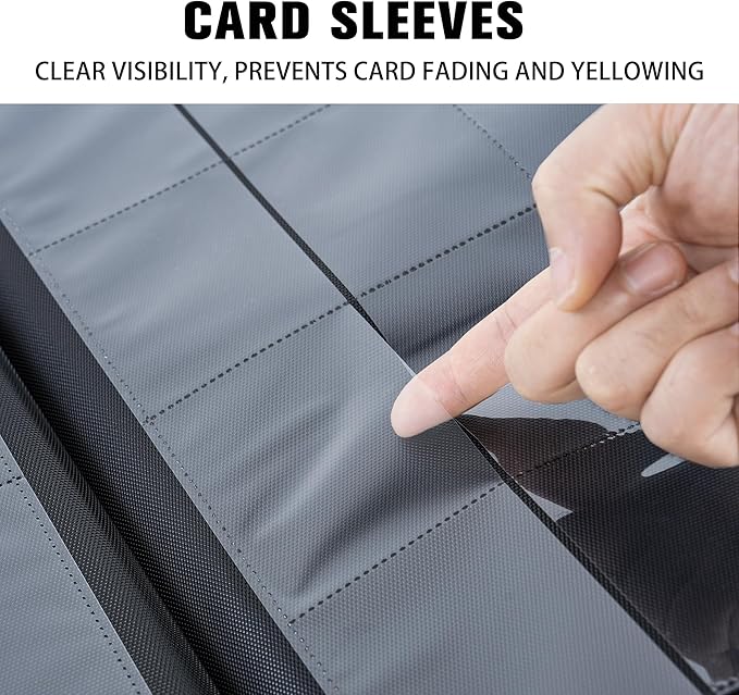 16-Pocket Card Trading Binder,1000+ Pockets Card Album Side Loading Card Folder for TCG,Sports Cards & Other Standard Size Trading Cards