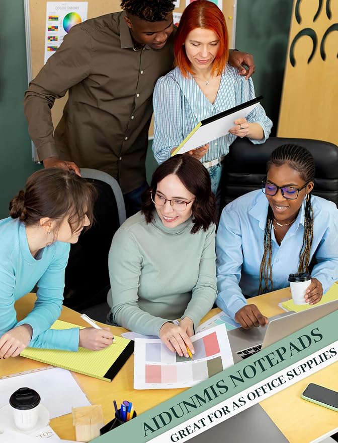 Yellow Note Pads 8.5 x 11, College Ruled Legal Pads 8.5 x 11 Notepads | Yellow Pads of Paper Lined Writing Pads 2 Pack 70GSM Yellow Paper 30 Sheets Per Note Pad Legal Notepad for Office, School