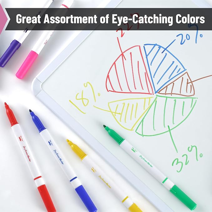 Mr. Pen- Dry Erase Markers, 12 Pack, Assorted Colors, Fine Tip | Dry Erase Whiteboard Markers for Writing on Whiteboards, Weekly Planner, Glass, School, Office, Home