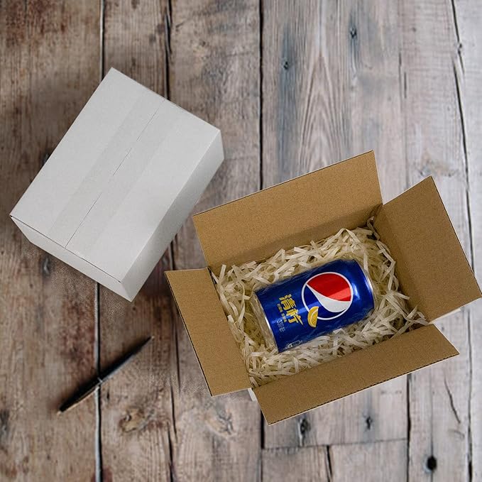 7x5x4 Inches Shipping Boxes, White Corrugated Cardboard Boxes for Small Bussiness, 25 Pack