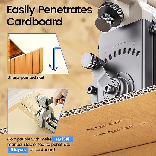 meite Carton Closing Staples 16 Gauge 1-3/8" Wide Crown Copper-Coated Box Staples for Pneumatic or Manual Staple Gun Cardboard Packaging, 3/4" Length, 16000PCS