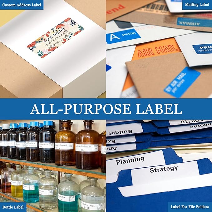 [500 Sheets 15000 Labels] BESTIKER Address Labels 1” x 2-5/8” Shipping Mailing Labels 30 per Page Printable FBA Barcode Label, Laser & Inkjet Printer Labels 30up White