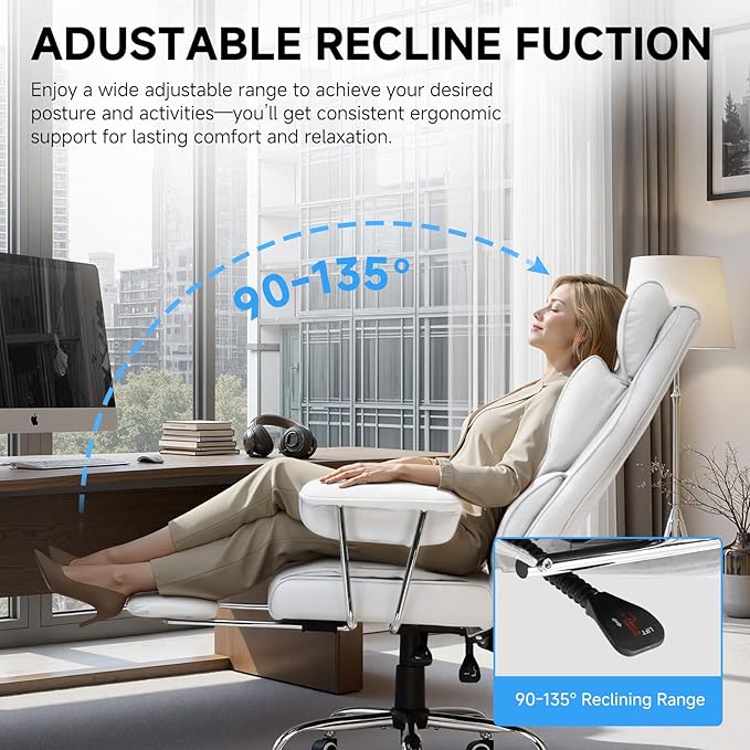 GTPLAYER Gaming Chair,Office Chair with Pocket Spring Lumbar Support, Ergonomic Comfortable Wide Office Desk Computer Chair with Outward Fixed Soft Armrests and Footrest (Fabric, Light Blue & White)