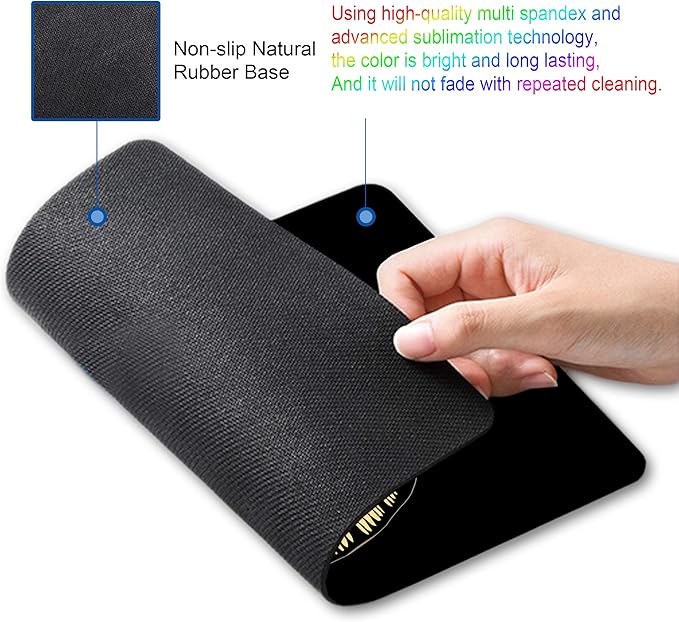 We're All Mad Here Funny Mouse Pad, Small Non-Slip Rubber Gaming Mousepad for Wireless Mouse, Desk Mat for Office & Home Use