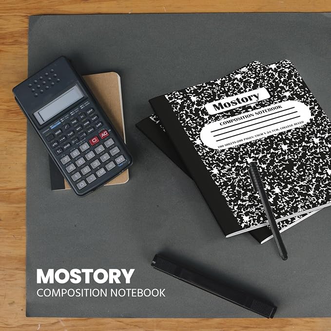 MOSTORY 50 Pack Bulk Composition Notebooks - College Ruled 200 Pages (100 Sheets), Size 7.5" x 9.75", Bulk School Supplies, Office, Bulk Notebooks for School, Writing Journal Notebook with Lined Paper