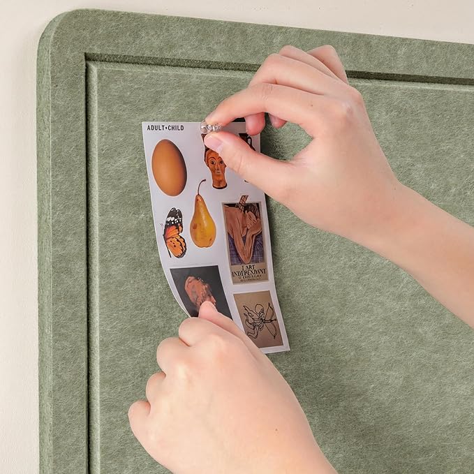 Felt Bulletin Board 36x24 inches, Decorative Pin Board for Home & Office | Cork Board Alternative for Wall with Push Pins, Display Mood Board for Photos, Notes & Reminders