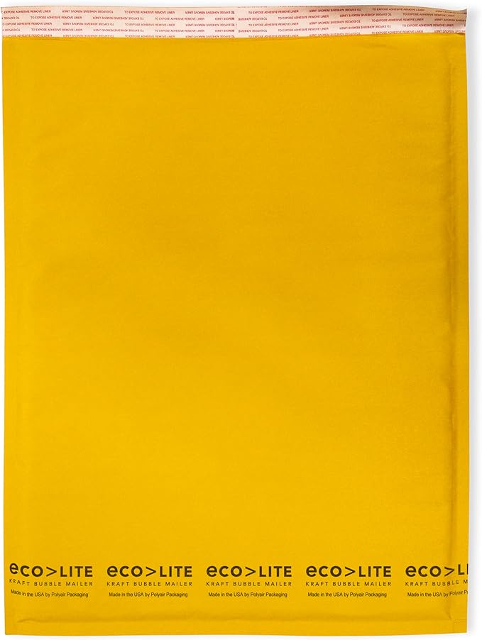 IPG Eco-lite #0 ELSS0 Golden Kraft Self Seal Bubble Mailer, 6.5" x 10" (Case of 250)