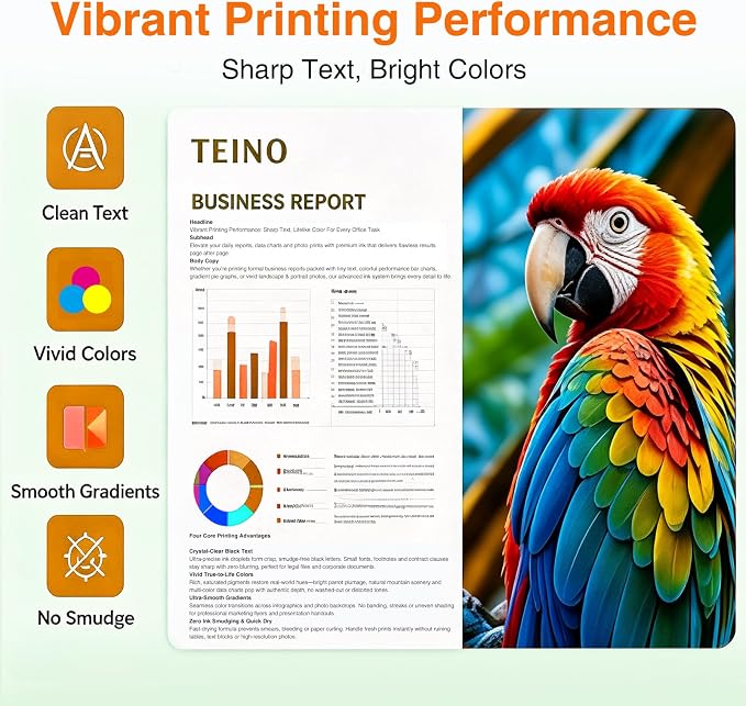 TEINO 923 Ink Cartridges for HP Printers Replacement for HP 923 923XL Ink Cartridges Combo Pack for HP 923 Works with OfficeJet Pro 8130e 8125e 8120e 8135e 8138e 8139e Printer (1 Pack, with Chip)