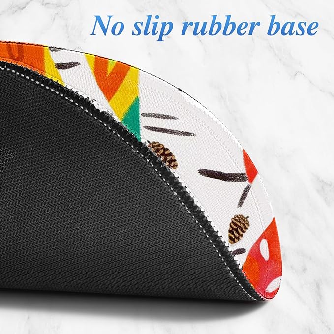 Round Mouse pad, high-end Texture, Sewn Edge Design, Anti-Slip Rubber Base. 8.6 x 8.6 inches (Pine Squirrel)