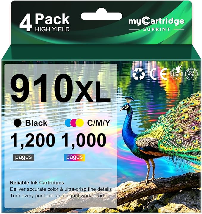 910XL Ink Cartridges Combo Pack for HP 910 Printer High-Yield Ink Cartridge | HP 910XL Work for HP OfficeJet Pro 8025 8035 8010 8012 8022 8020 8024 8030 8028 8023 8018 Printer for Home & Office Daily Use
