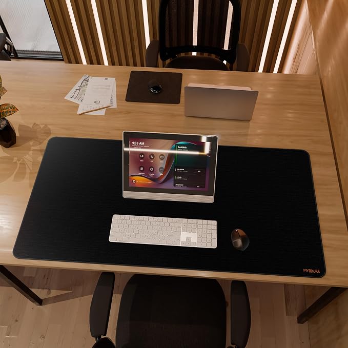 Mydours 48" x 24" Extended Gaming Mouse Pad, XXL Large Desk Mat (Black) | Superior Micro-Weave Surface, Water Resist Keyboard Mousepad with Non-Slip Rubber Base, Laptop Desk Pad for Office Home
