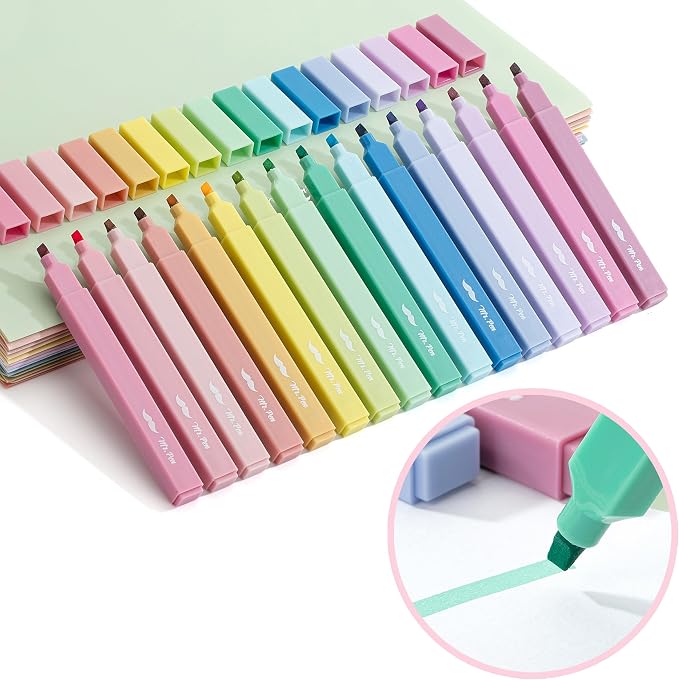 Mr. Pen- Aesthetic Highlighters No Bleed Bulk, 48 Pack, Pastel Color | Chisel Tip, Cute Highlighters Assorted Colors for Journaling, Highlighting, Underlining, Fast Dry, Back to School Supplies