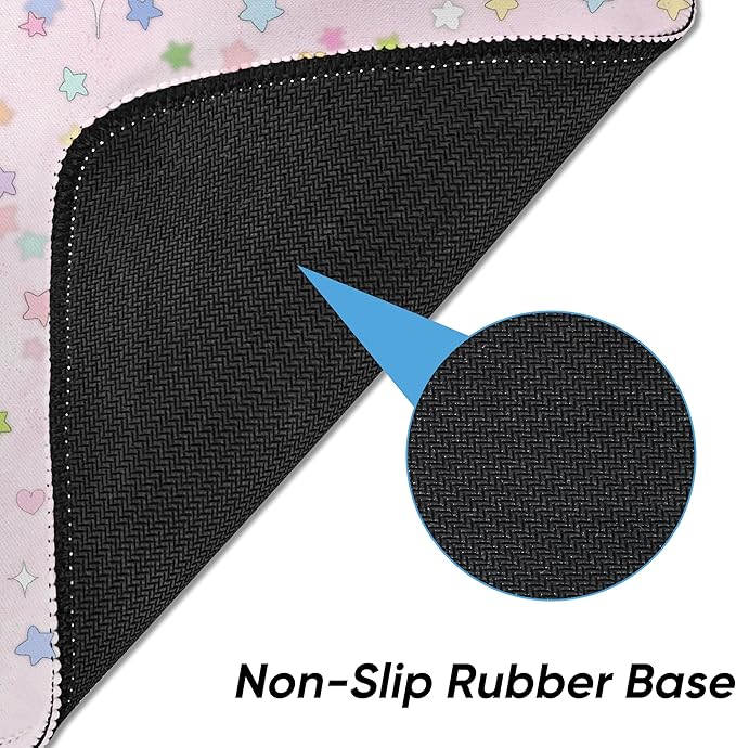 Premium Stitched Mouse Pad 10.2 x 8.3 in | Smooth, Washable Desk Mat with Non-Slip Base | Personalized Cute MousePads for Gaming,Work,Laptop, Computer, Office, Home (Colorful Stardust)