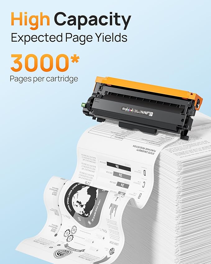 E-Z Ink TN760 Toner for Brother Printer Compatible for Brother TN-760 TN730 TN-730 Toner Cartridges to Use with MFC-L2710DW MFC-L2750DW HL-L2350DW HL-L2370DW HL-L2395DW L2390DW DCP-L2550DW (2 Black)