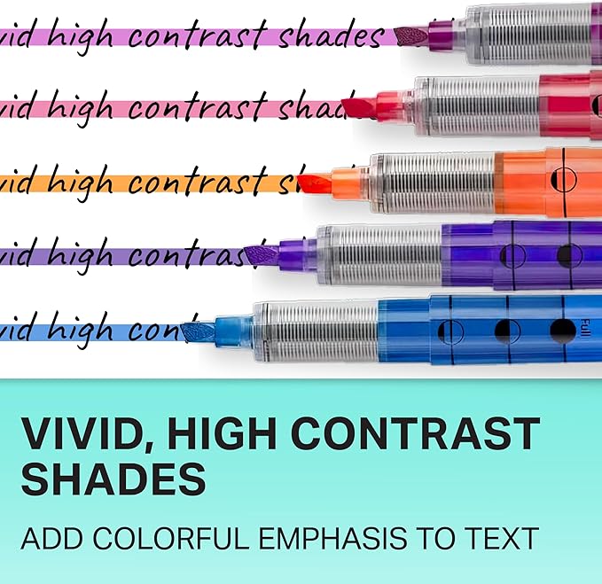 Sharpie Liquid Highlighters, Chisel Tip, Fluorescent Yellow, 12 Count