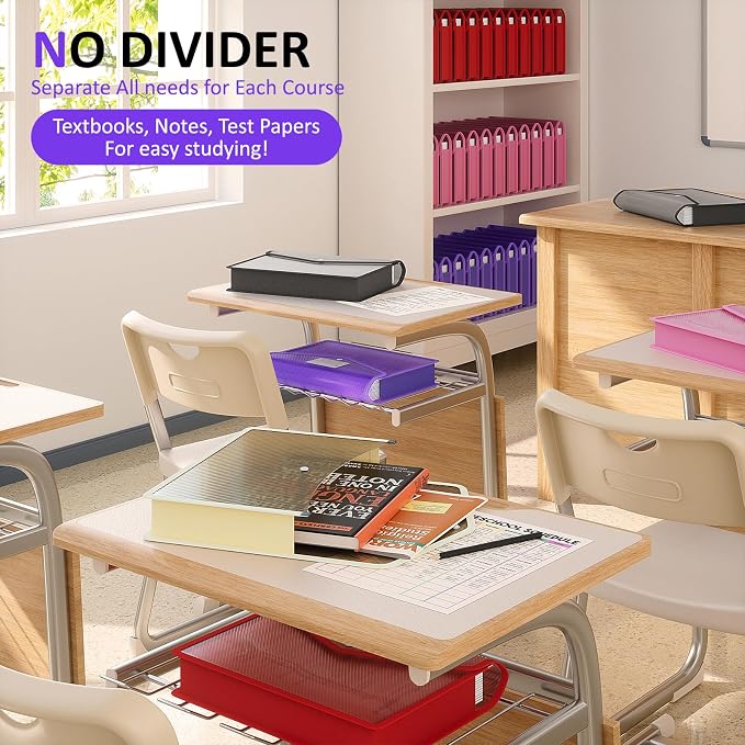 ThinkTex Plastic Expanding File Folder, Transparent Envelopes with Snap | No Dividers, Large Capacity, Document Organizer for Receipts, Bills & Taxes, Fits Letter / A4 Size - 5 Pack