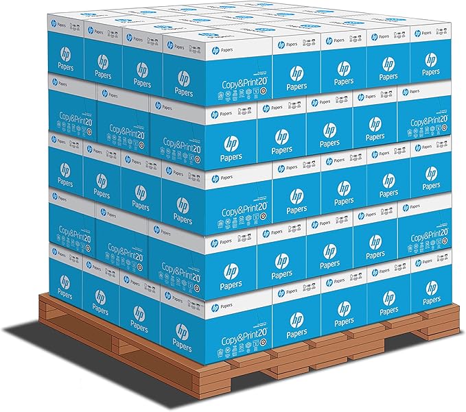 HP Printer Paper | 8.5 x 11 Paper | Copy &Print 20 lb | 1 Pallet - 40 Case - 200,000 Sheets | 92 Bright | FSC Certified | 200060P