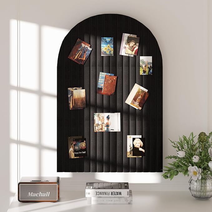Felt Bulletin Board 35" x 24", Cork Board Alternative with 30 Push Pins | 3 Customizable Modular Decorative Felt Pin Board, Vision Board for Office Home Bedroom Wall Decor, Photo Picture Display