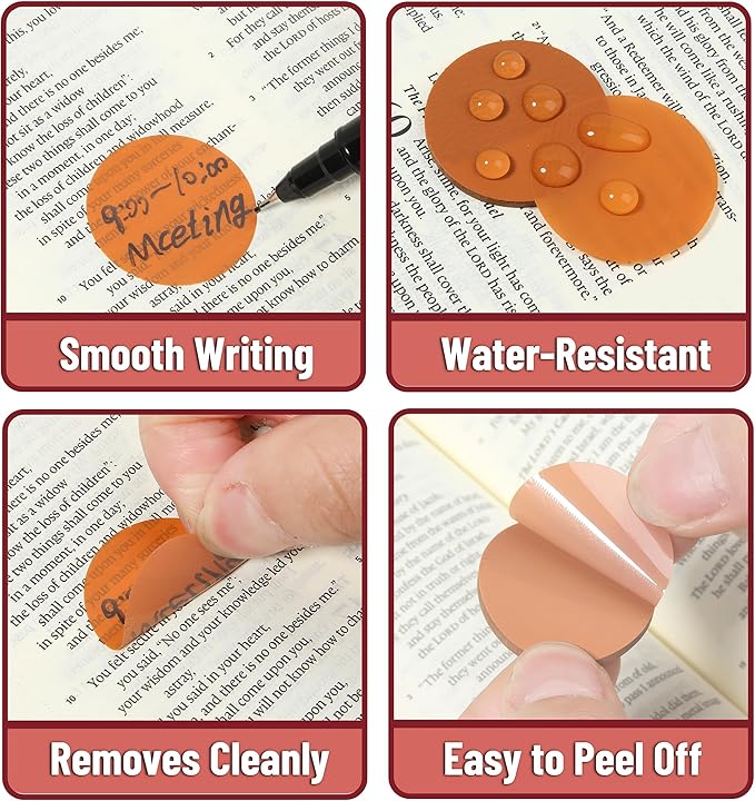 Mr. Pen- Transparent Sticky Note Set, 560Sheets, Colorful, Round Transparent Sticky Notes Set