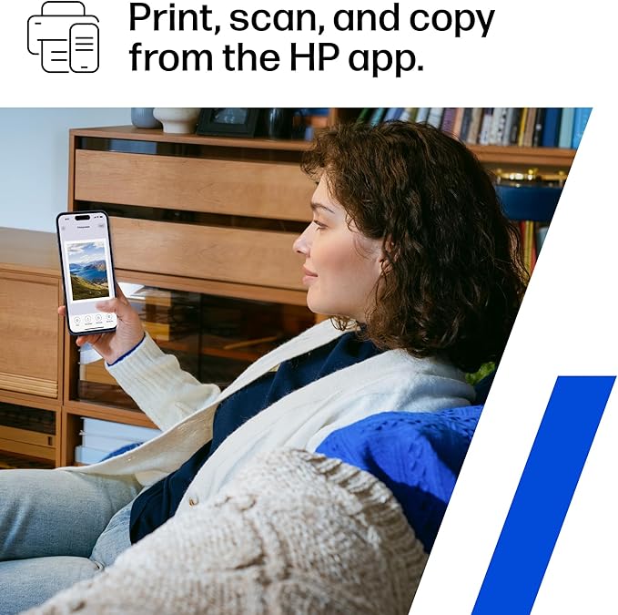 HP Smart Tank 5000 Wireless All-in-One Ink Tank Printer, Scanner, Copier with 2 Years of Ink Included, Best-for-Home, Cartridge-Free, Refillable, AI-Enabled, an EcoTank Alternative (5D1B6A)