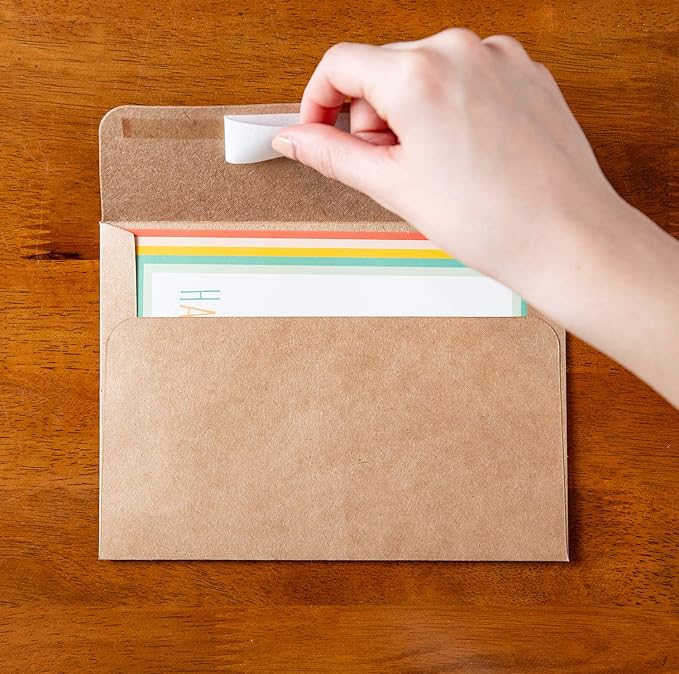Sweetzer & Orange A7 Brown Self Seal Envelopes, 100 Pack, 5x7 Inches(True 5.25 x 7.25 in.), Kraft 150gsm, Blank Envelopes for Invitations, Wedding, and Mailing