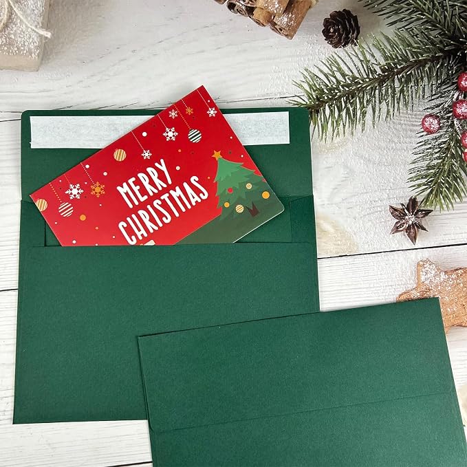 4x6 Envelopes For Invitation((50, Dark green, A6) | A6 Envelope,50 pack 4x6 card Envelopes Self Seal,for weddings, greeting cards,baby shower,photos,birthday