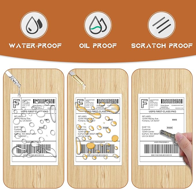 MFLABEL 4x6 Direct Thermal Shipping Labels - 20 Rolls, 220 Labels/Roll, Perforated Postage Paper with Alignment Hole, Compatible with 4XL LabelWriter 1744907 & 1755120, Rollo for USPS, UPS