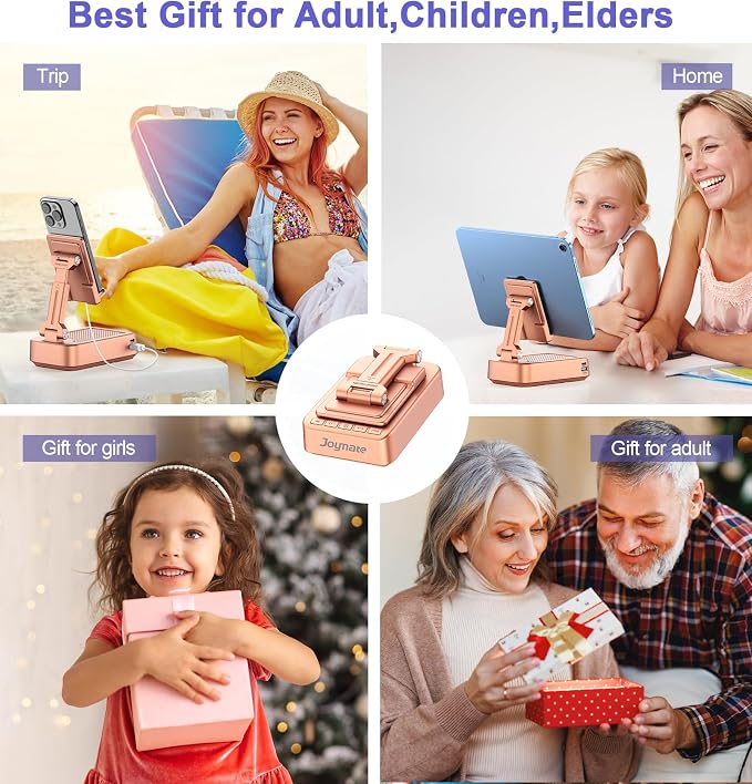 Gifts for Women Girls, Bluetooth Speaker Phone Stand with Charging Function | 360° Rotable Stand/ Fits All Phones,Tablet/ HD Stereo Sound/ Angle Adjustable/Birthday Christmas Gift/Stocking Stuffer