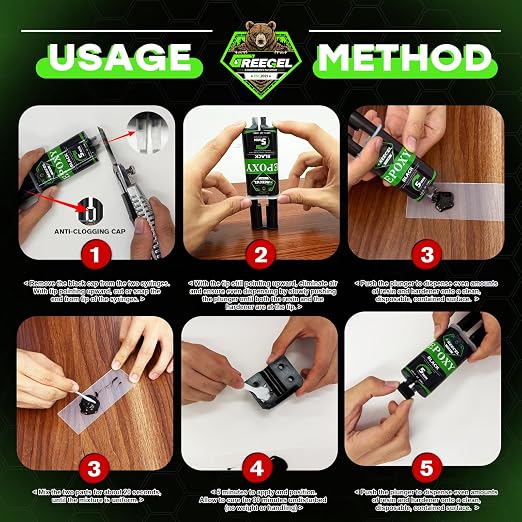 2 Part Clear Epoxy Glue 5 Minute Set Adhesive, 1.7 oz Syringe | Fast-Setting 2-Part Strong Epoxy Adhesive, Clear Ultra Strong Epoxy Resin Glue for Plastic, Metal, Glass, Ceramic, 2 Pack