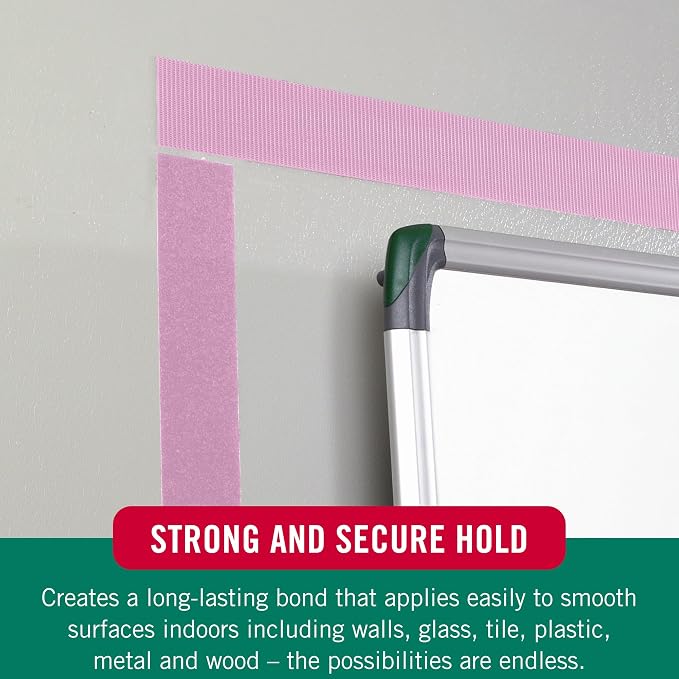 VELCRO Brand Colors | Pink Sticky Back Tape | 10ft Roll with Adhesive, Cut Strips to Length | Mount Classroom Décor, Create Seasonal Craft Projects | Organize Home or Office