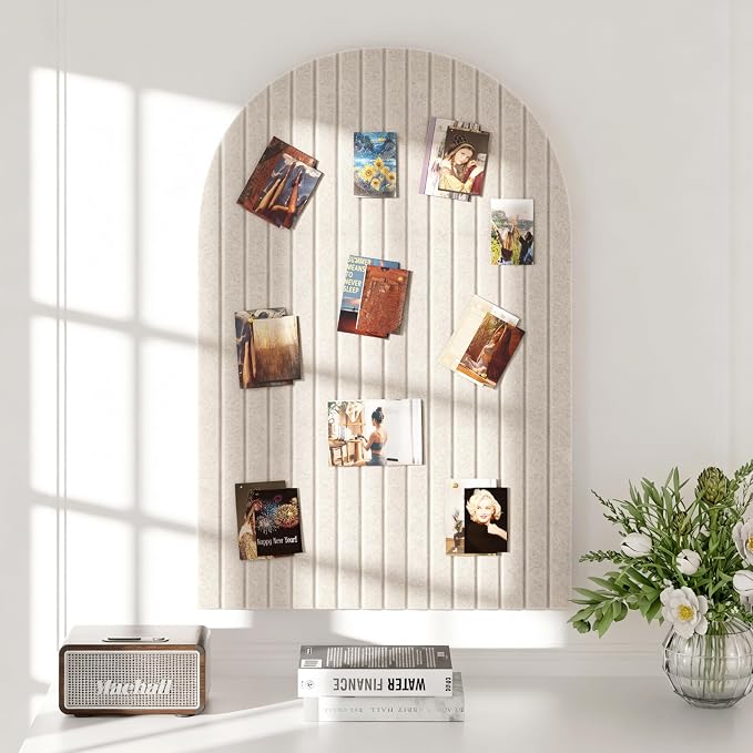 Felt Bulletin Board 35" x 24", Cork Board Alternative with 30 Push Pins | 3 Customizable Modular Decorative Felt Pin Board, Vision Board for Office Home Bedroom Wall Decor, Photo Picture Display